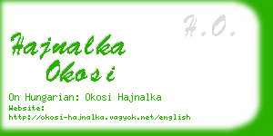 hajnalka okosi business card